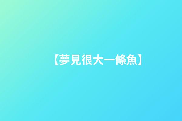 【夢見很大一條魚】