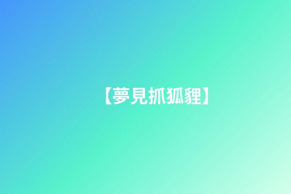 【夢見抓狐貍】