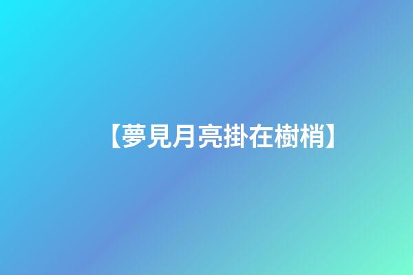 【夢見月亮掛在樹梢】