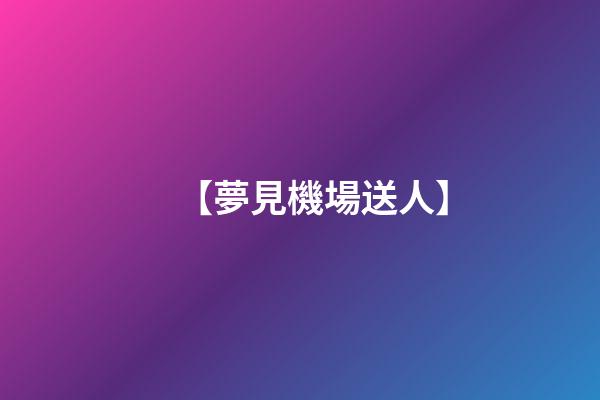 【夢見機場送人】