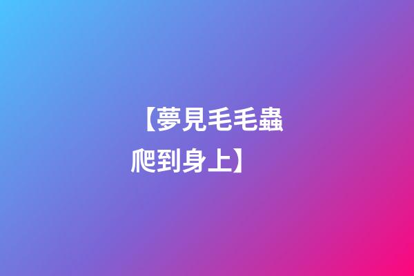 【夢見毛毛蟲爬到身上】