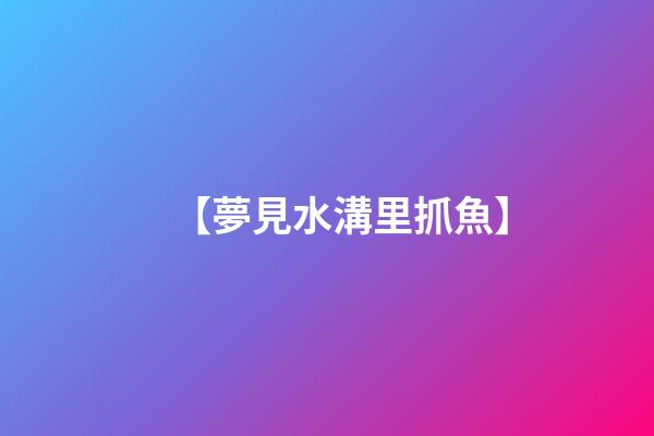 【夢見水溝里抓魚】