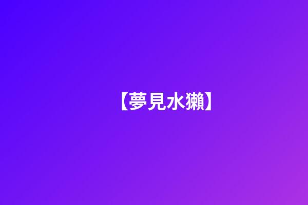 【夢見水獺】