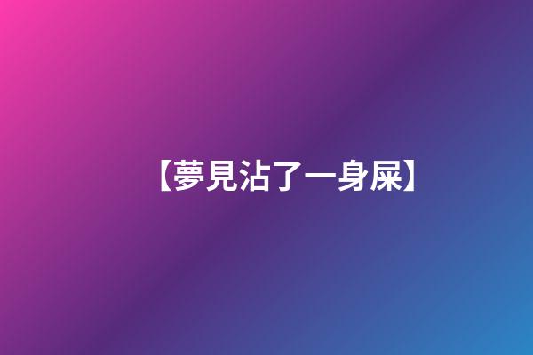 【夢見沾了一身屎】