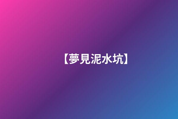 【夢見泥水坑】