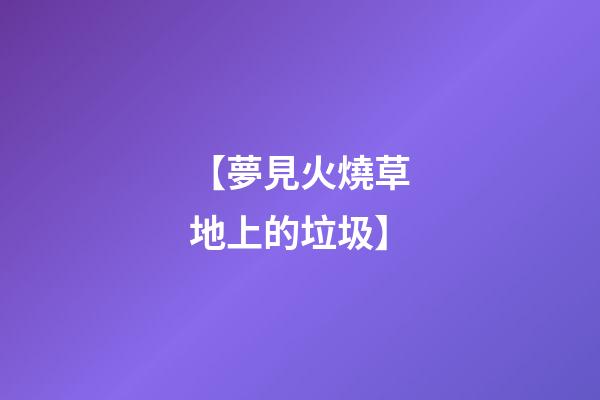 【夢見火燒草地上的垃圾】