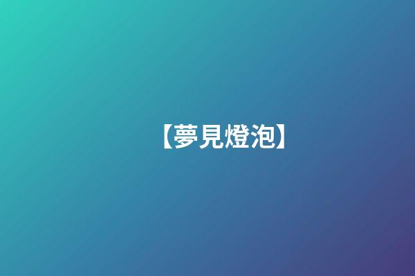 【夢見燈泡】