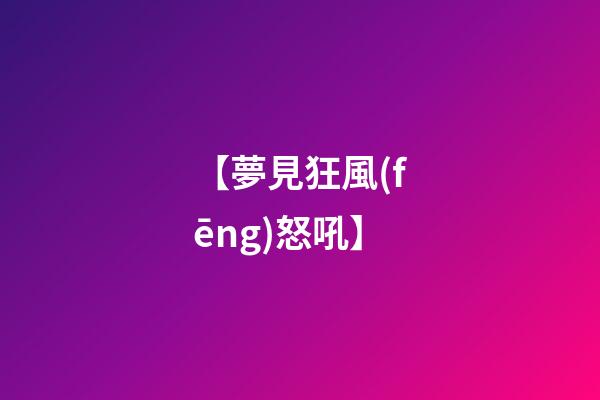 【夢見狂風(fēng)怒吼】