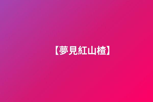 【夢見紅山楂】