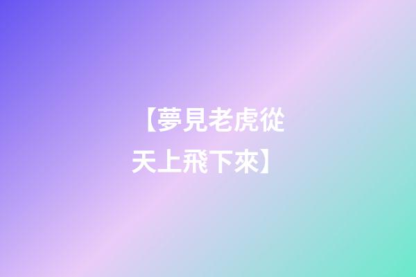 【夢見老虎從天上飛下來】