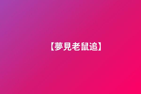 【夢見老鼠追】