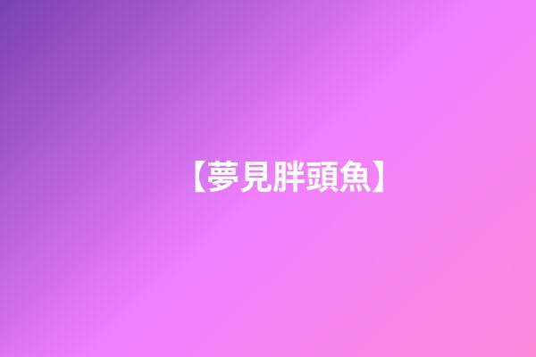 【夢見胖頭魚】