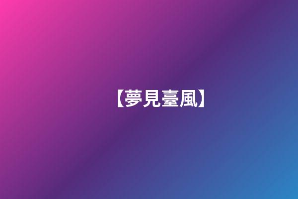 【夢見臺風】