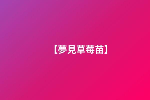 【夢見草莓苗】