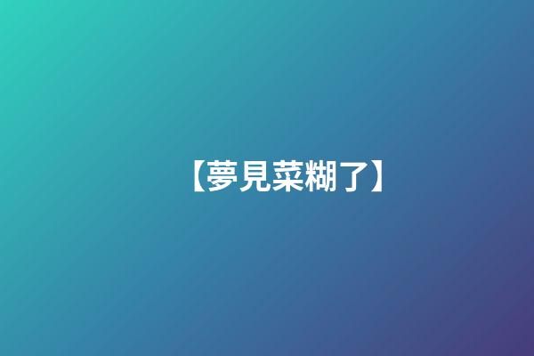 【夢見菜糊了】