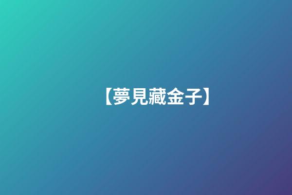 【夢見藏金子】
