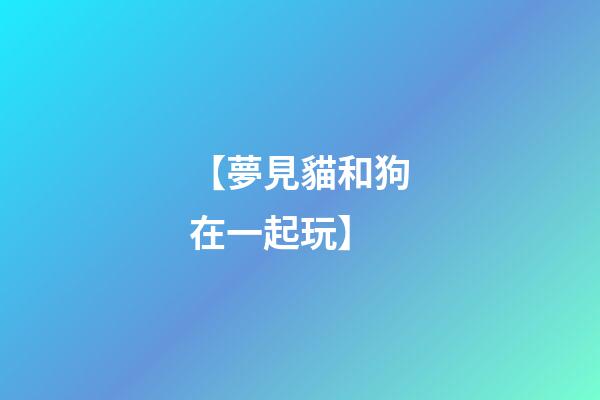 【夢見貓和狗在一起玩】