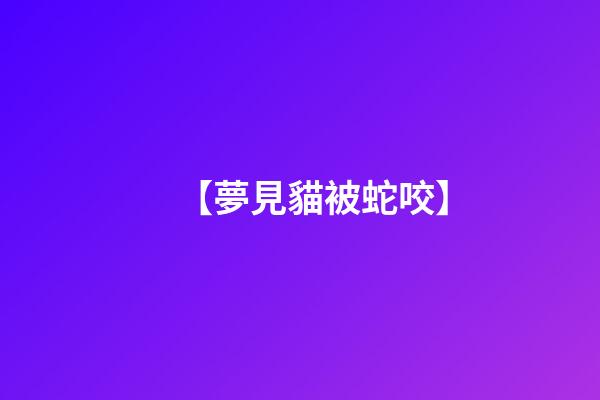 【夢見貓被蛇咬】