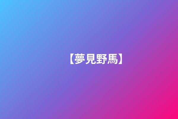 【夢見野馬】