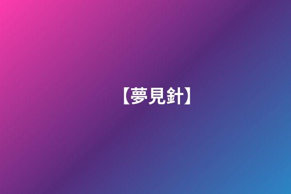 【夢見針】
