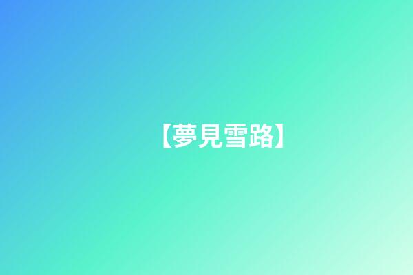 【夢見雪路】