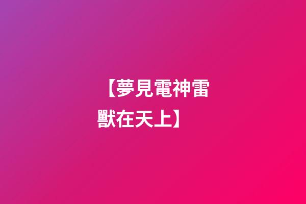 【夢見電神雷獸在天上】