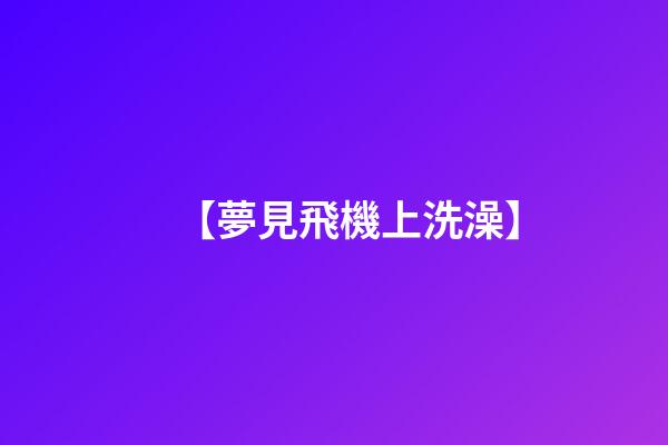【夢見飛機上洗澡】