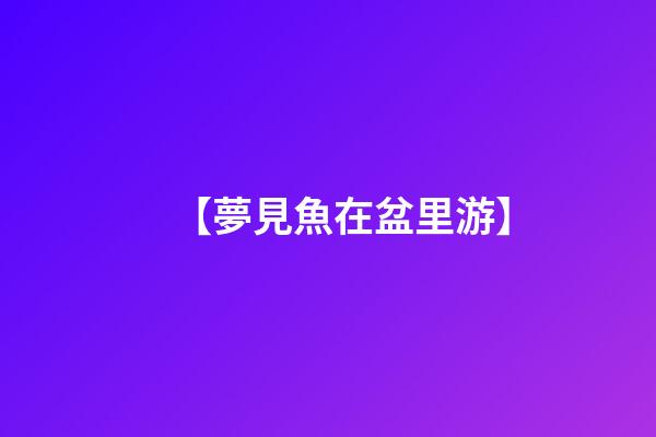 【夢見魚在盆里游】