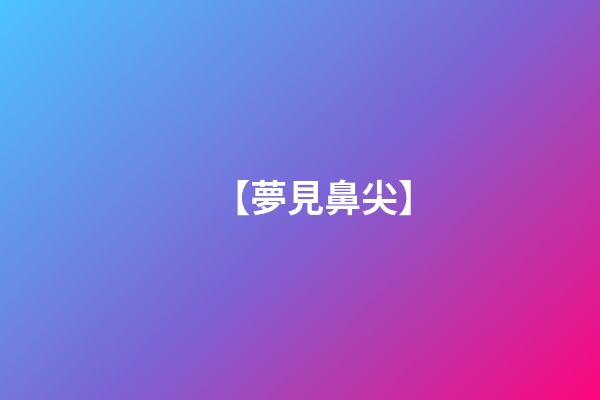 【夢見鼻尖】