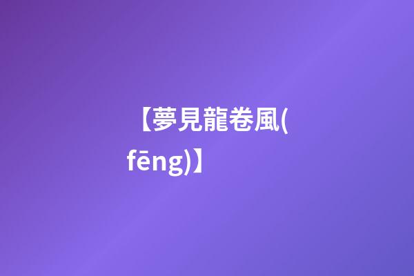 【夢見龍卷風(fēng)】