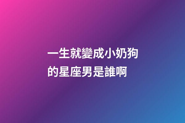 一生就變成小奶狗的星座男是誰啊-第1張-星座運勢-玄機派