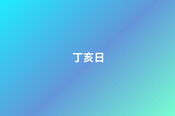 丁亥日