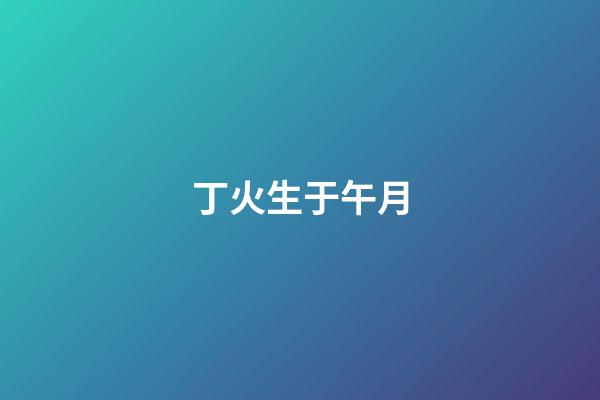 丁火生于午月