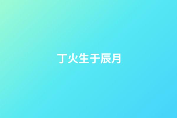 丁火生于辰月