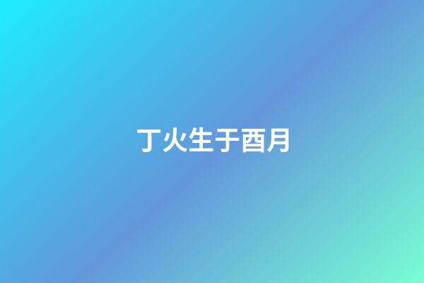 丁火生于酉月