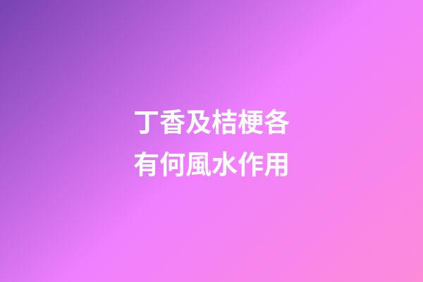 丁香及桔梗各有何風水作用?