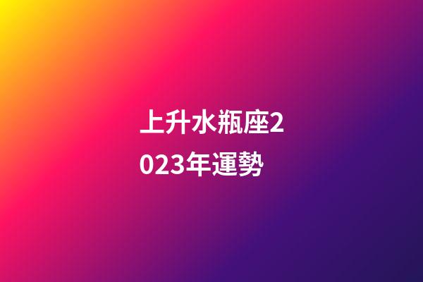 上升水瓶座2023年運勢-第1張-星座運勢-玄機派