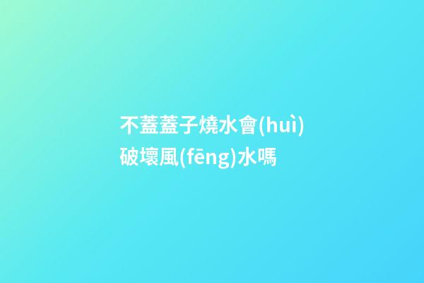 不蓋蓋子燒水會(huì)破壞風(fēng)水嗎