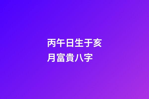 丙午日生于亥月富貴八字(生肖鼠：你一生的事業、財運如何呢？)-第1張-觀點-玄機派