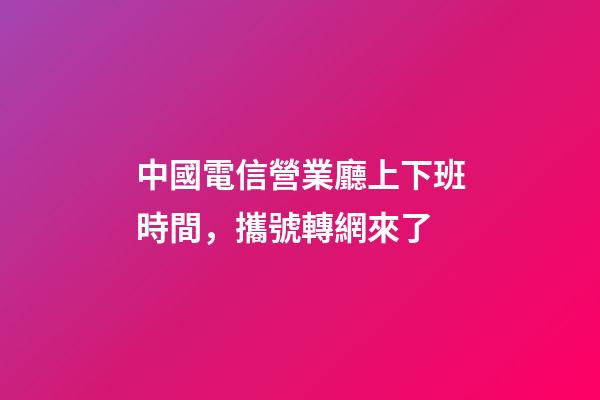 中國電信營業廳上下班時間，攜號轉網來了-第1張-觀點-玄機派