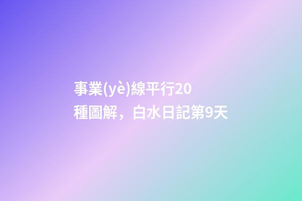 事業(yè)線平行20種圖解，白水日記第9天-第1張-觀點-玄機派