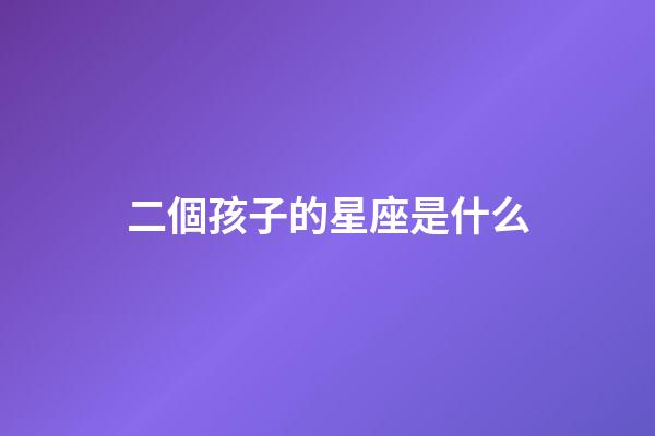 二個孩子的星座是什么-第1張-星座運勢-玄機派