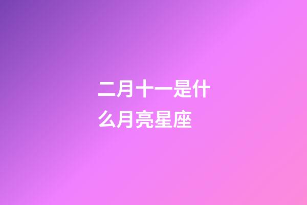 二月十一是什么月亮星座-第1張-星座運勢-玄機派