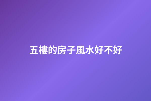 五樓的房子風水好不好