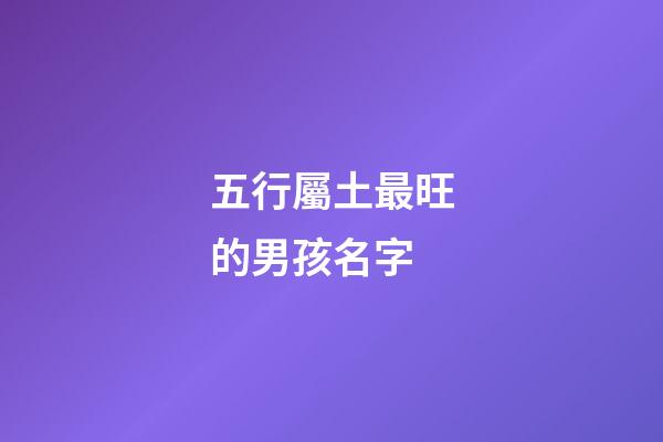 五行屬土最旺的男孩名字(五行屬土最吉利名字字男孩)-第1張-男孩起名-玄機(jī)派