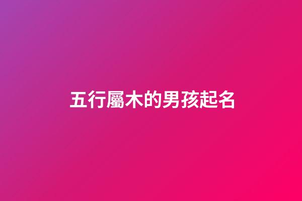 五行屬木的男孩起名(五行屬木的男孩起名大全)-第1張-男孩起名-玄機(jī)派
