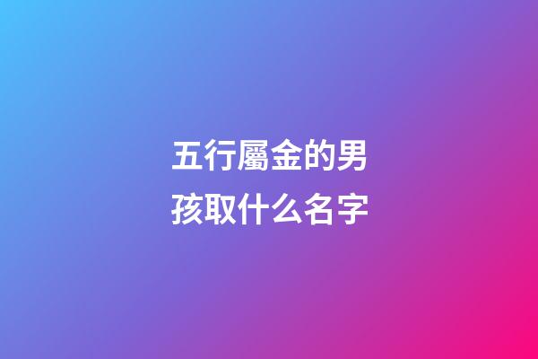 五行屬金的男孩取什么名字(五行屬金的男孩取名用字)-第1張-男孩起名-玄機派