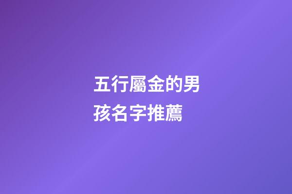 五行屬金的男孩名字推薦(五行屬金的男孩名字推薦大全)-第1張-男孩起名-玄機派