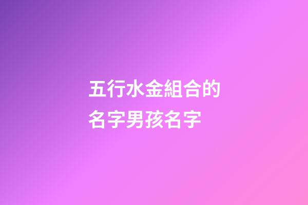五行水金組合的名字男孩名字(五行屬水金寓意吉祥的字男孩)-第1張-男孩起名-玄機派