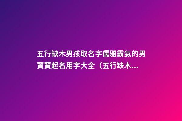 五行缺木男孩取名字儒雅霸氣的男寶寶起名用字大全（五行缺木的男孩名字,好聽得男孩名字大全）